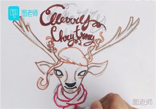 圣诞鹿怎么画简单