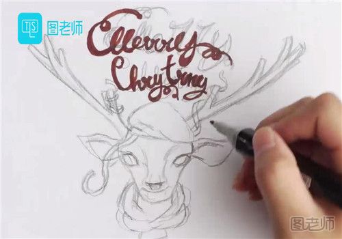 圣诞鹿怎么画简单
