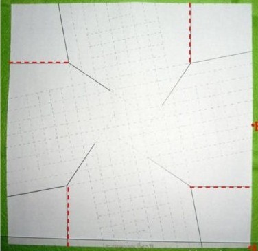 过程11:如图所示，AB两点对齐，折出谷折线，四面均一样。