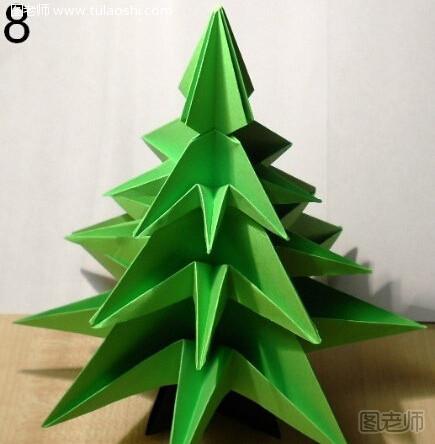 圣诞节圣诞树的折法