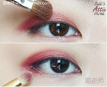 冬季韩式眼妆画法图解